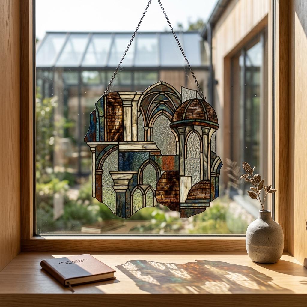 Gothic Cathedral Glass Suncatcher