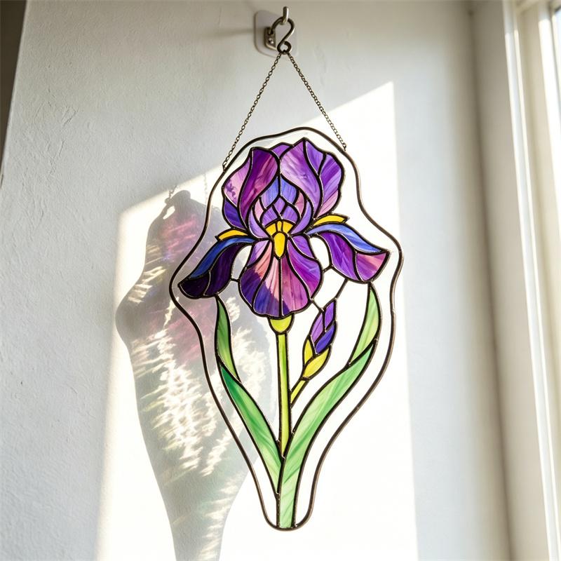 Iris Glass Suncatcher