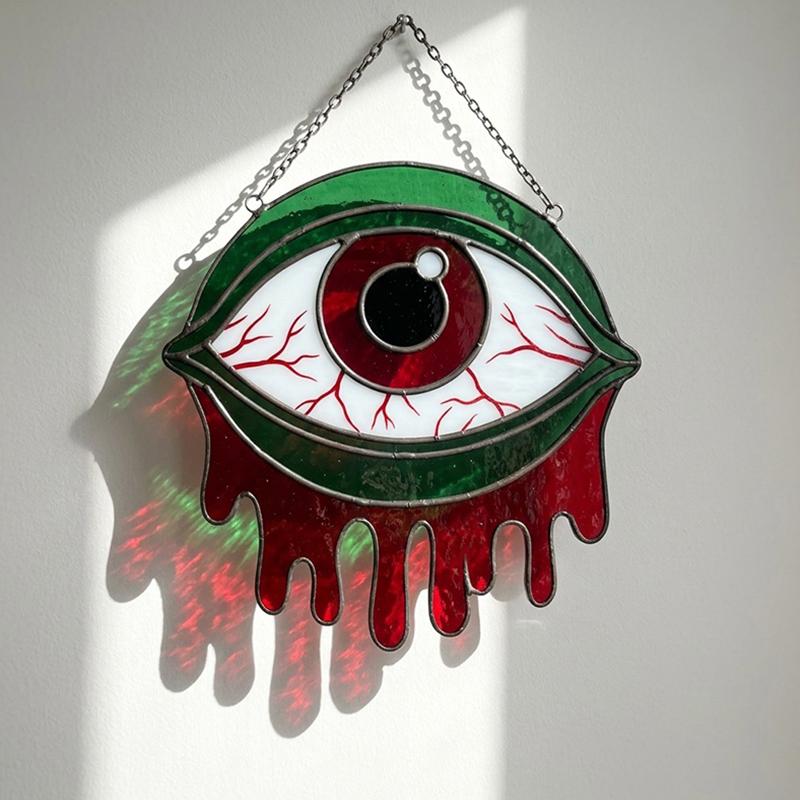 Gothic Dripping Eye Glass Suncatcher