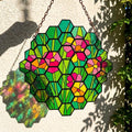 Honeycomb Wildflower Glass Suncatcher