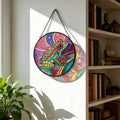 Colorful Tree Frog Glass Suncatcher
