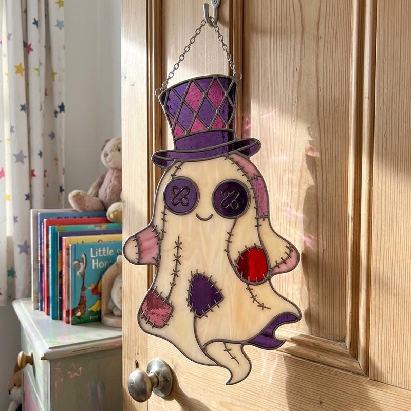 Voodoo Ghost Glass Suncatcher