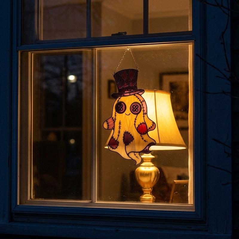 Voodoo Ghost Glass Suncatcher