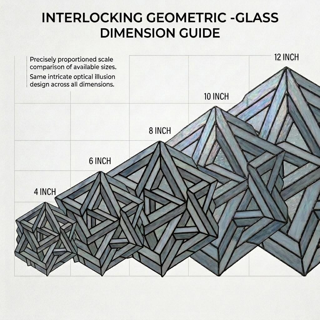 Impossible Geometry Glass Suncatcher
