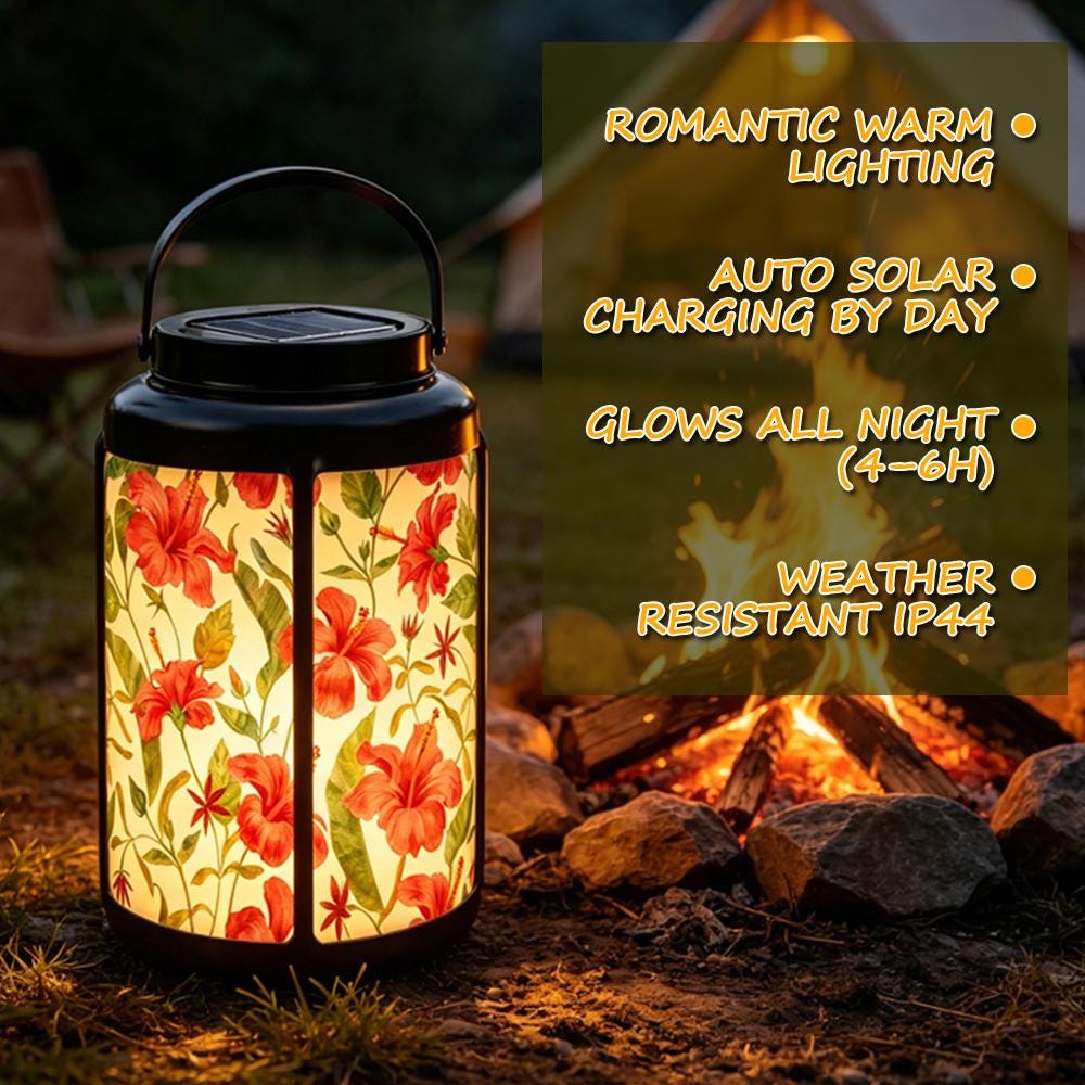 Floral Garden Solar Lantern