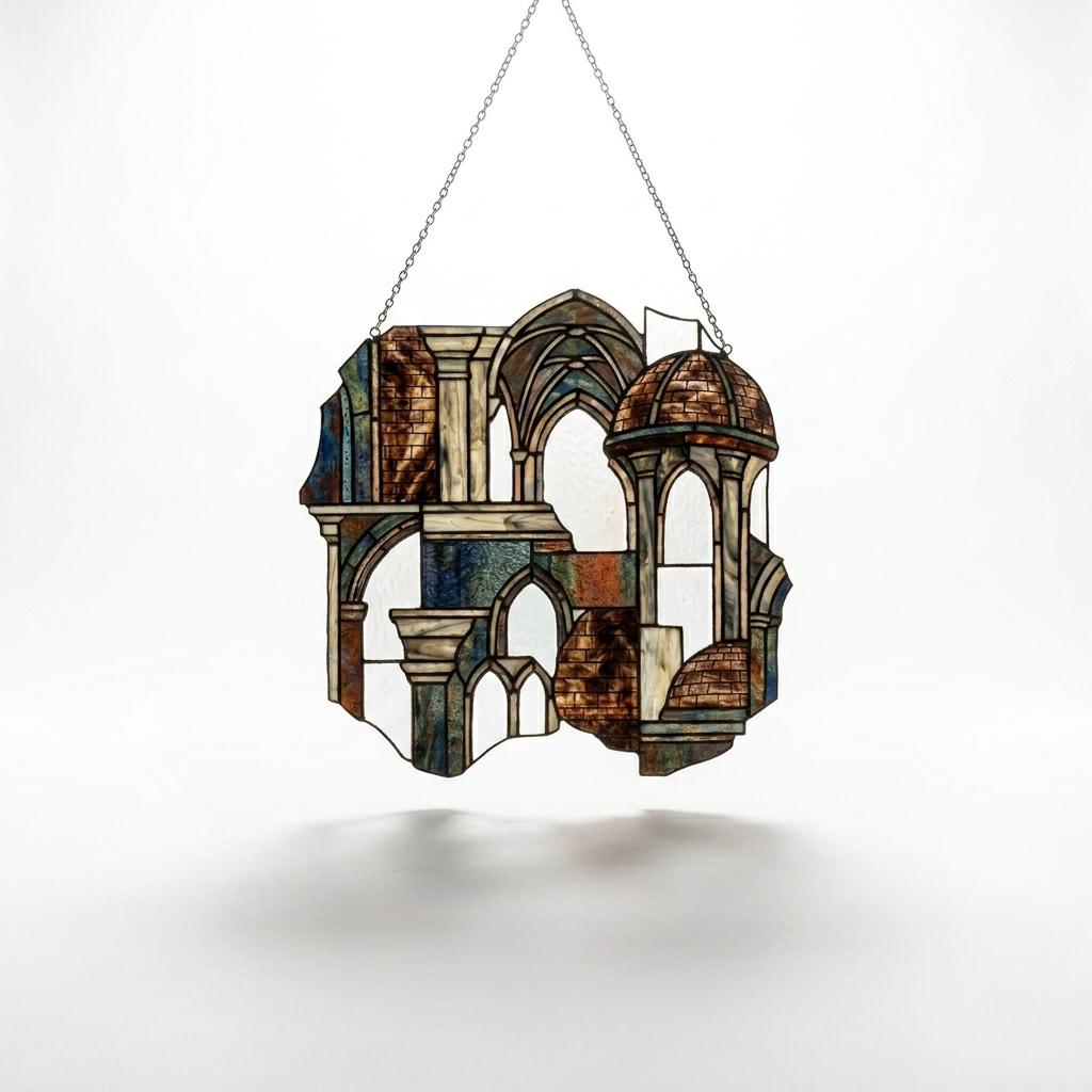 Gothic Cathedral Glass Suncatcher