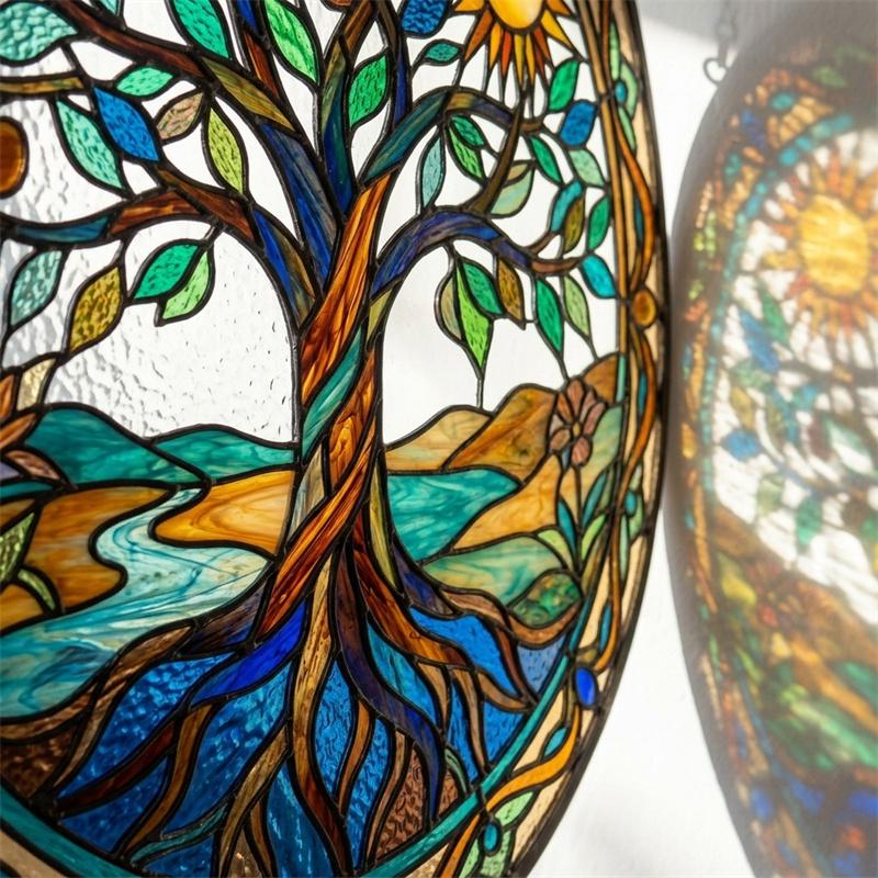 Tree of Life Glass Suncatcher