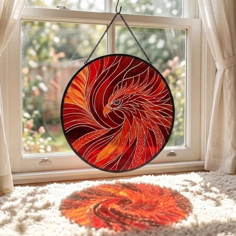 Phoenix Glass Suncatcher