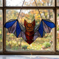Geometric Bat Glass Suncatcher