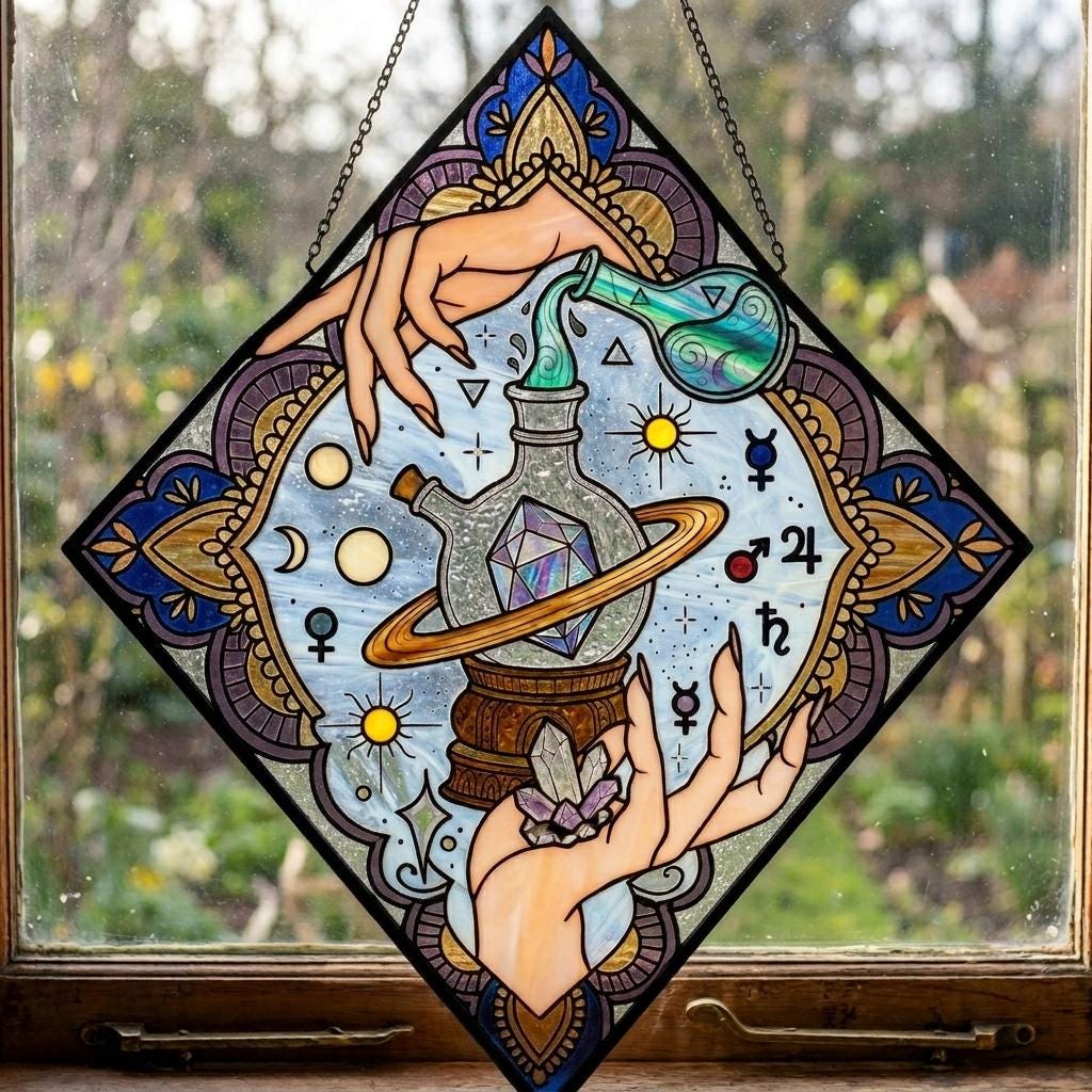 Alchemy Potion Glass Suncatcher