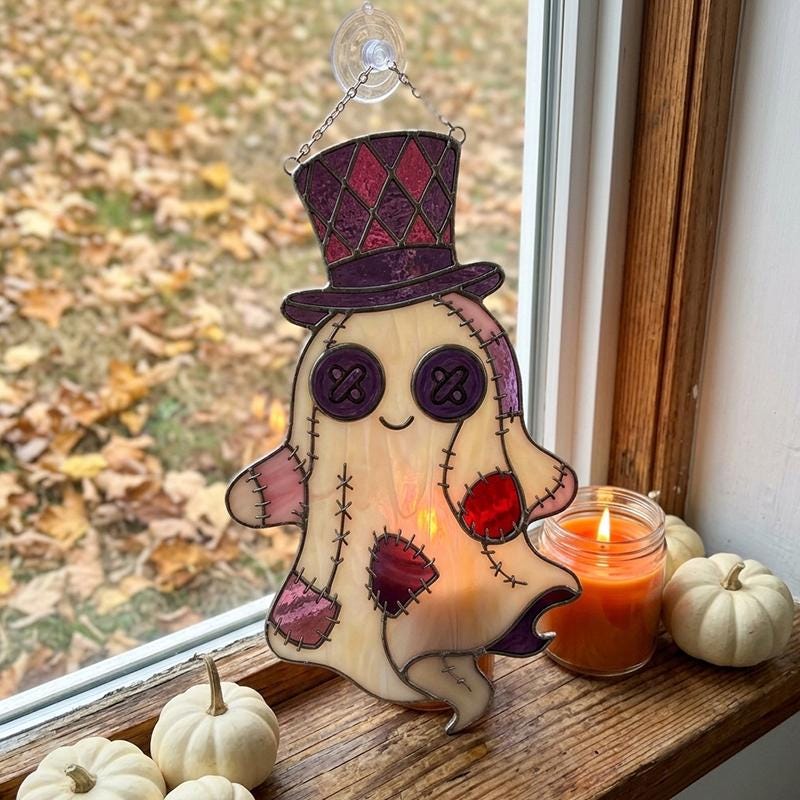 Voodoo Ghost Glass Suncatcher