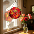 Colorful Rose Glass Art