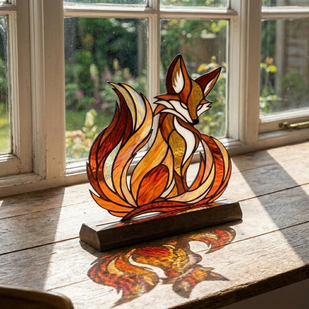 Kitsune Fox Glass Decor