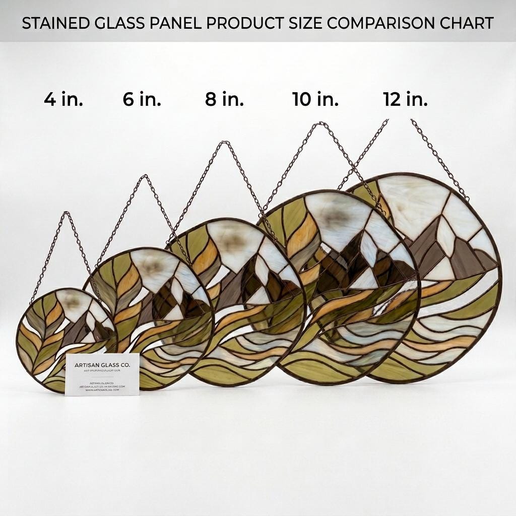 Alpine Mountain Glass Suncatcher