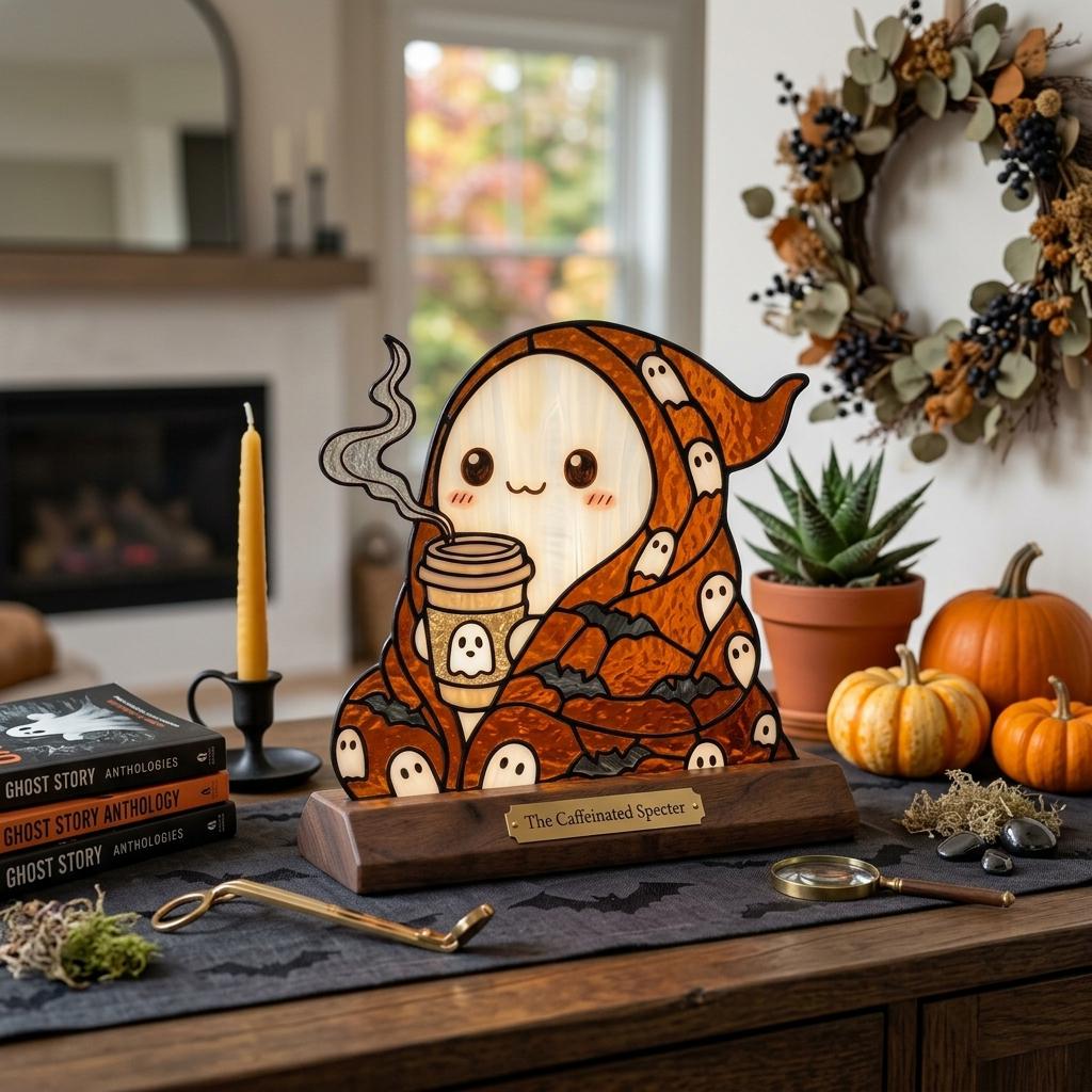 Coffee Ghost Glass Decor