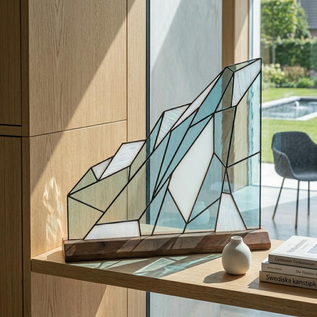 Geometric Glacier Glass Decor