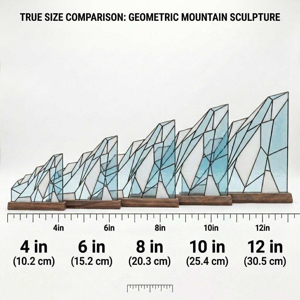 Geometric Glacier Glass Decor
