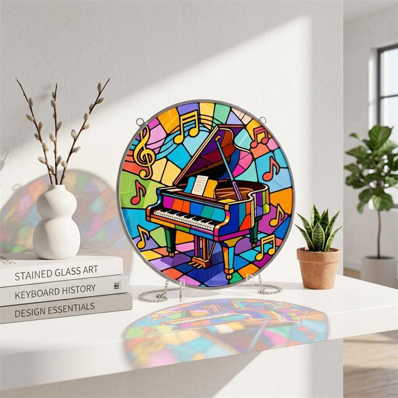 Piano Glass Suncatcher