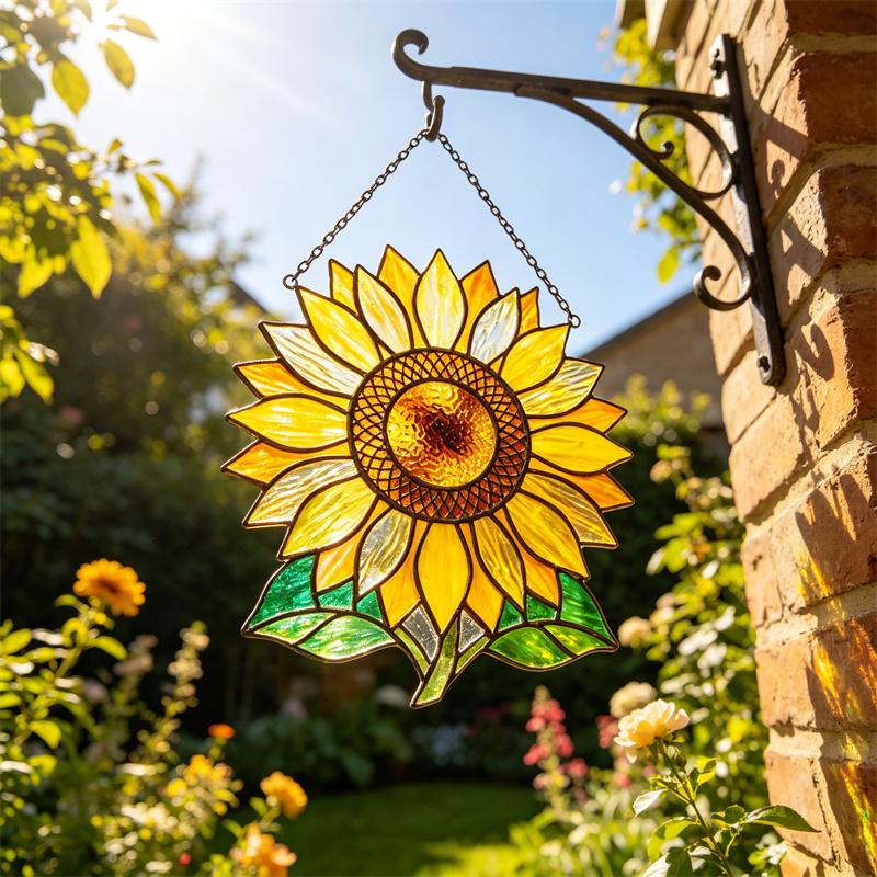 Sunflower Glass Suncatcher