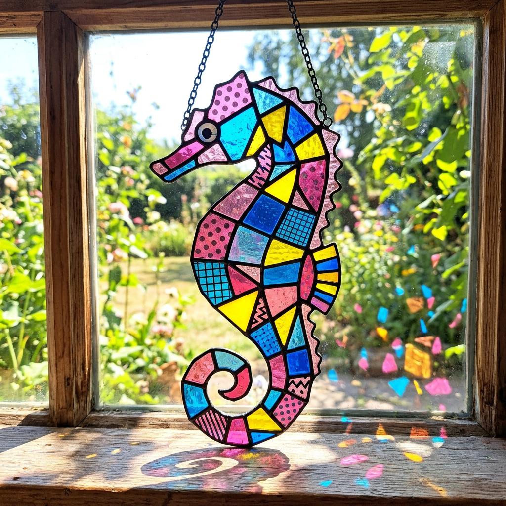 Seahorse Glass Suncatcher