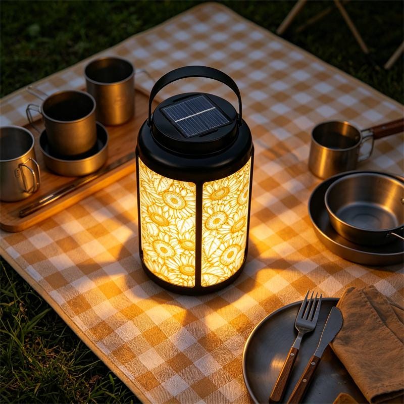 Sunflower Patio Solar Lantern
