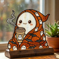 Coffee Ghost Glass Decor