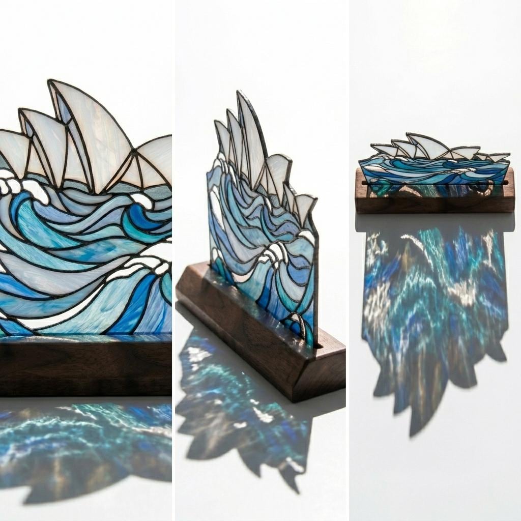 Sydney Opera House Wave Glass Decor