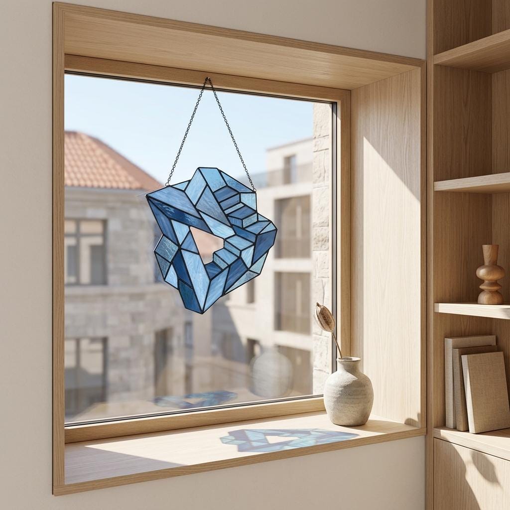 Impossible Triangle Glass Suncatcher