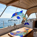 Dolphin Glass Suncatcher