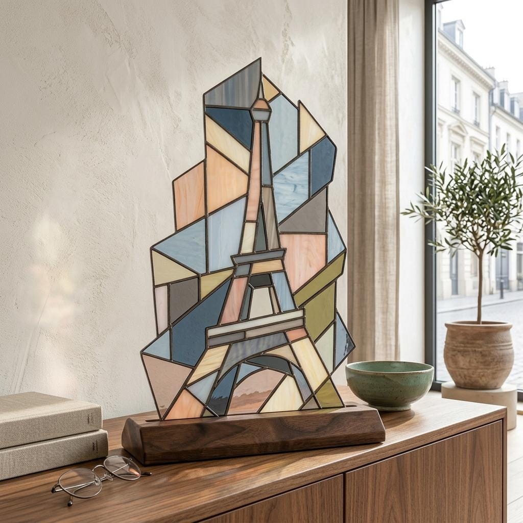 Eiffel Tower Glass Decor