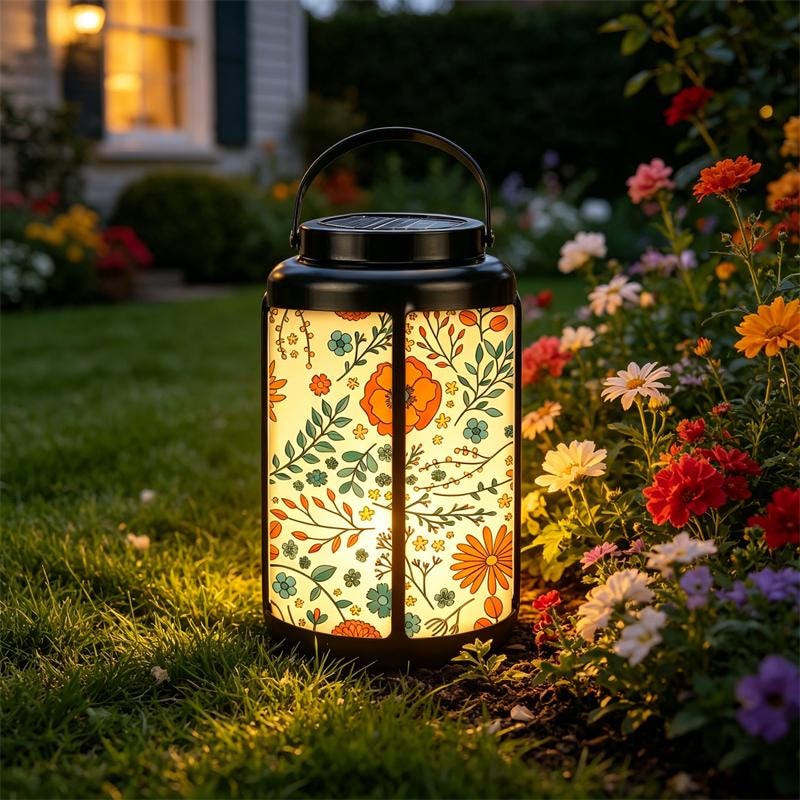Floral Solar Lantern