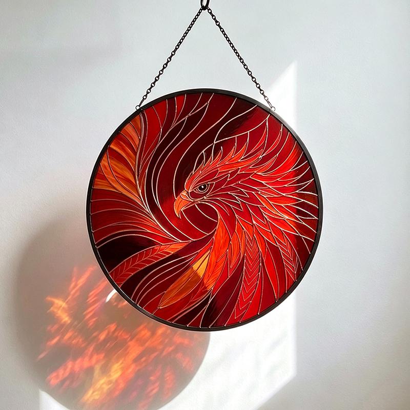 Phoenix Glass Suncatcher