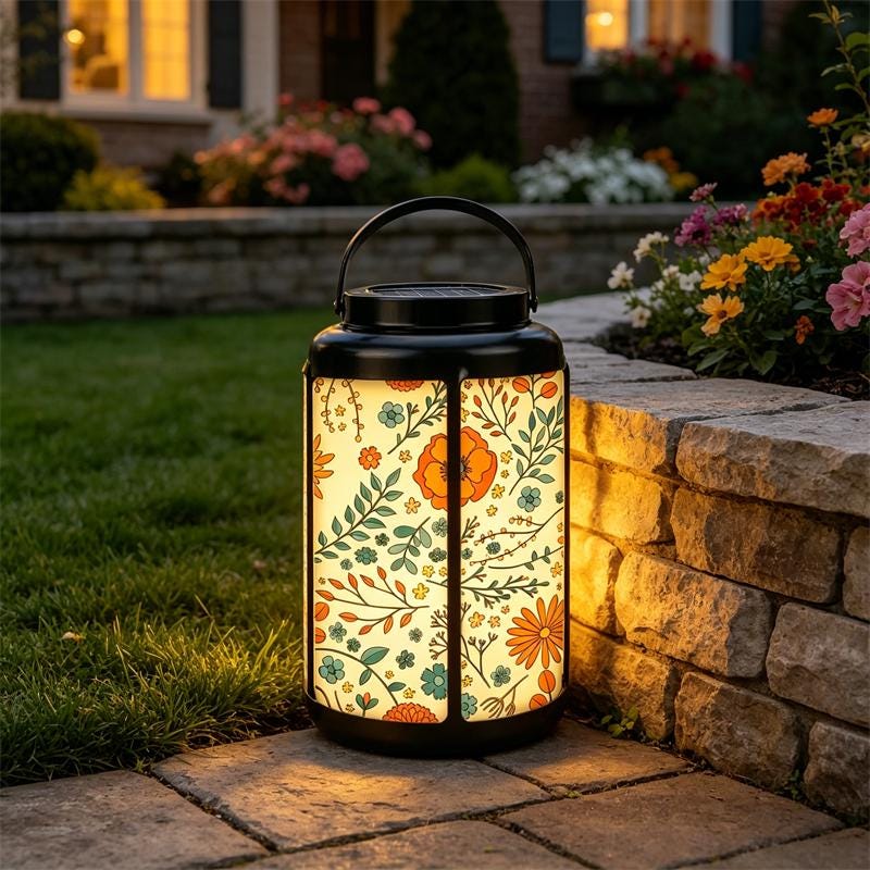 Floral Solar Lantern