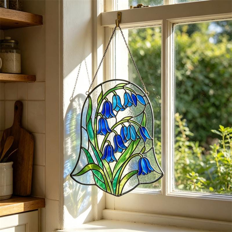 Bluebell Glass Suncatcher