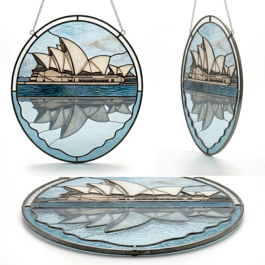 Sydney Opera House Glass Suncatcher
