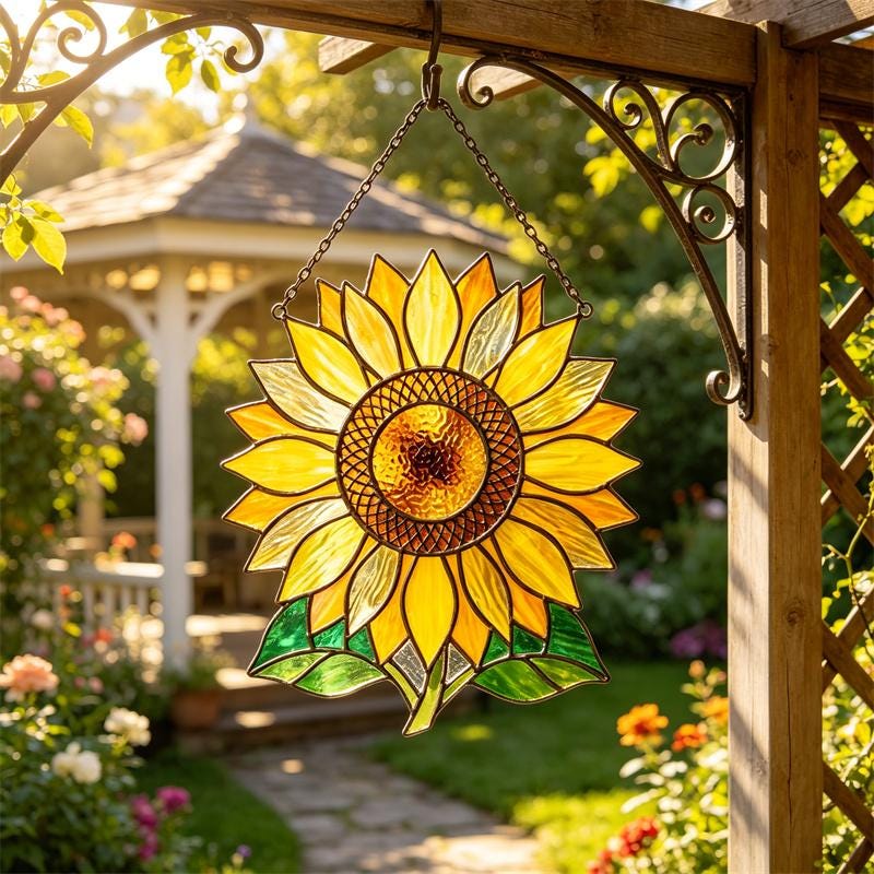 Sunflower Glass Suncatcher
