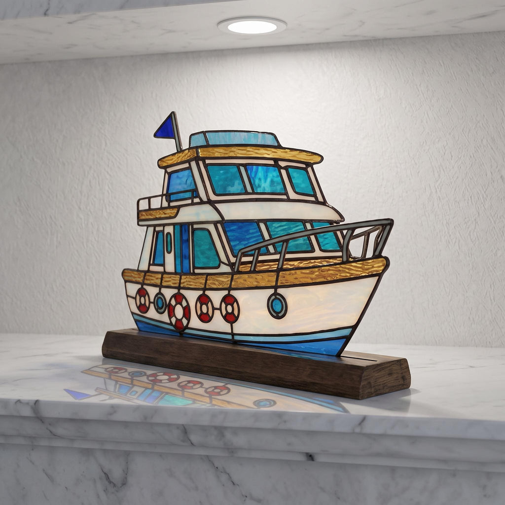 Sailing Yacht Glass Decor