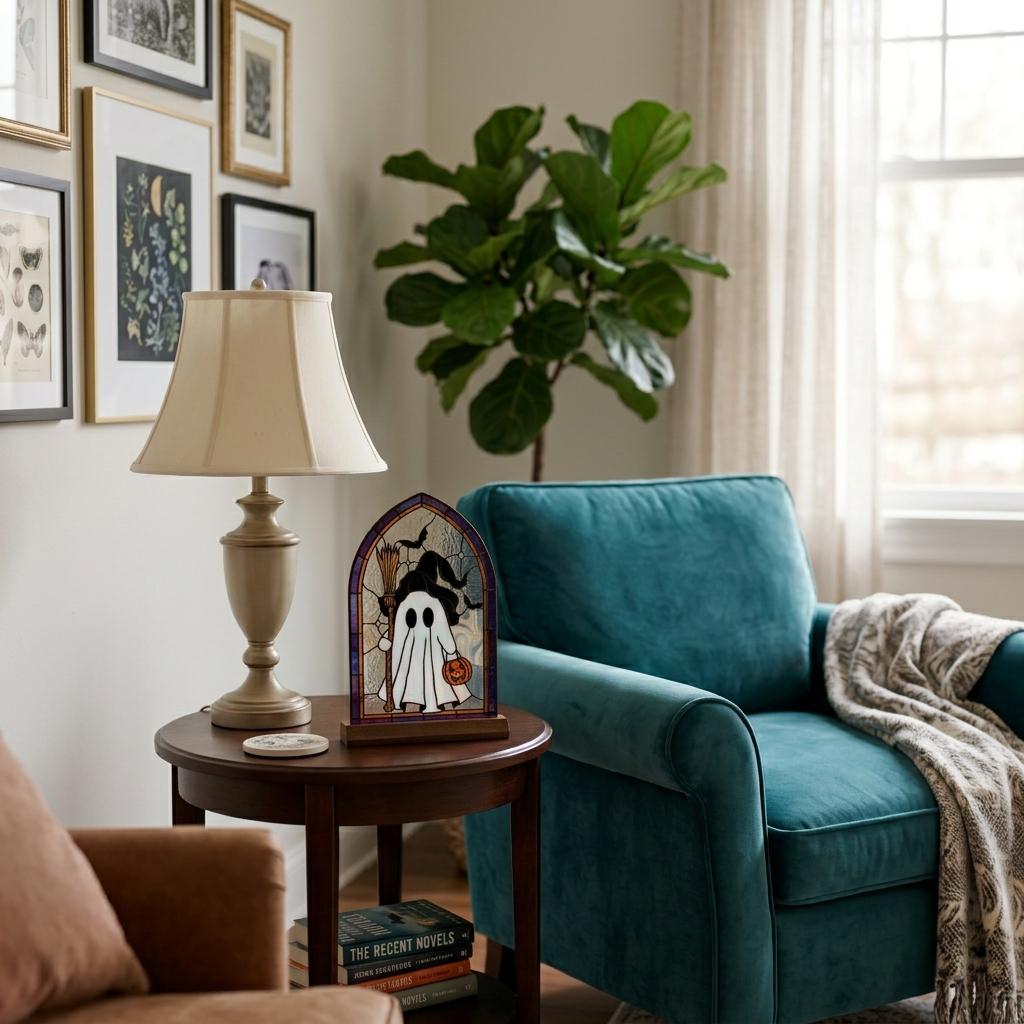 Gothic Arch Ghost Glass Decor