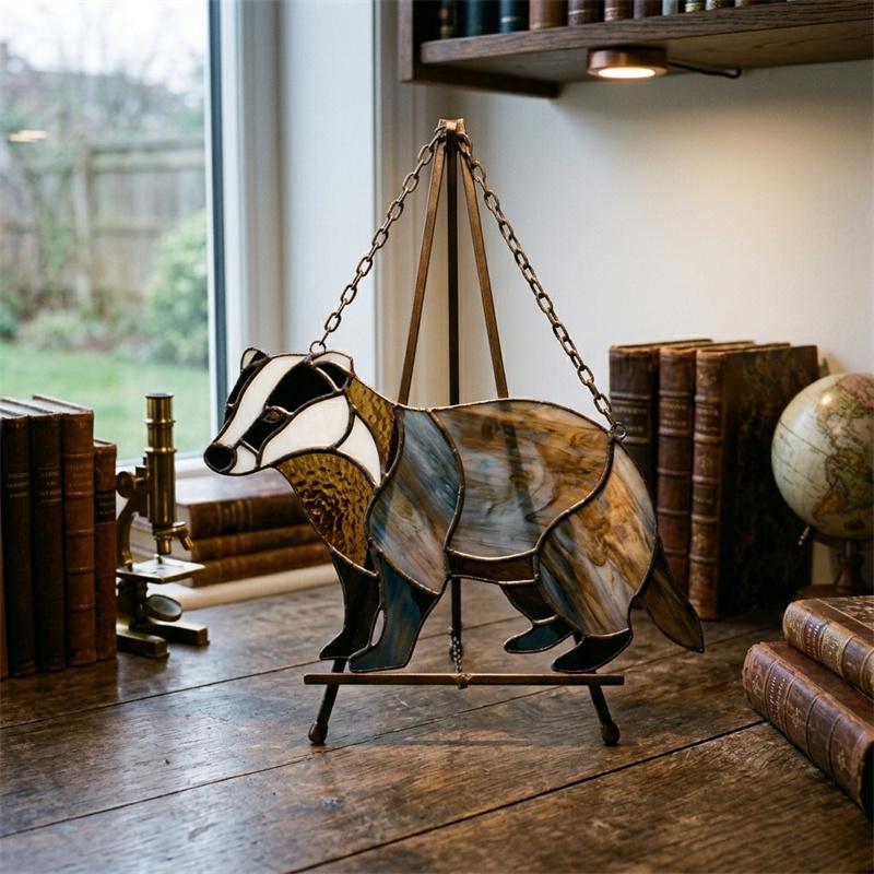 Badger Glass Suncatcher