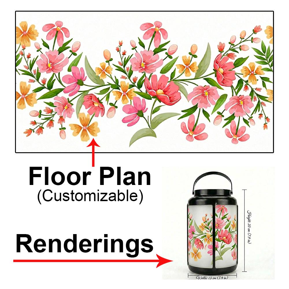 Floral Patio Solar Lantern