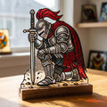 Medieval Knight Glass Art