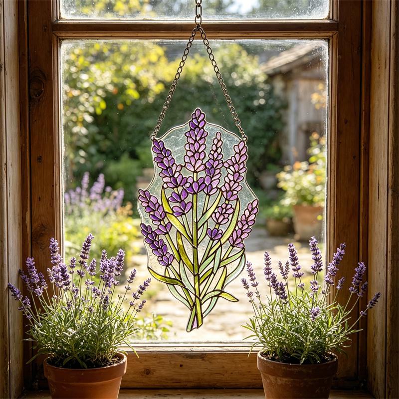 Lavender Glass Suncatcher