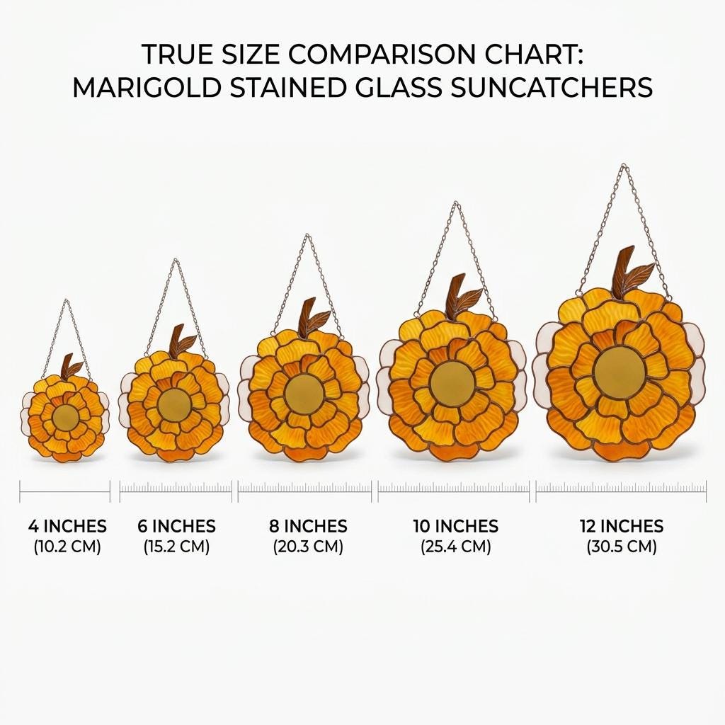 Marigold Pumpkin Glass Suncatcher