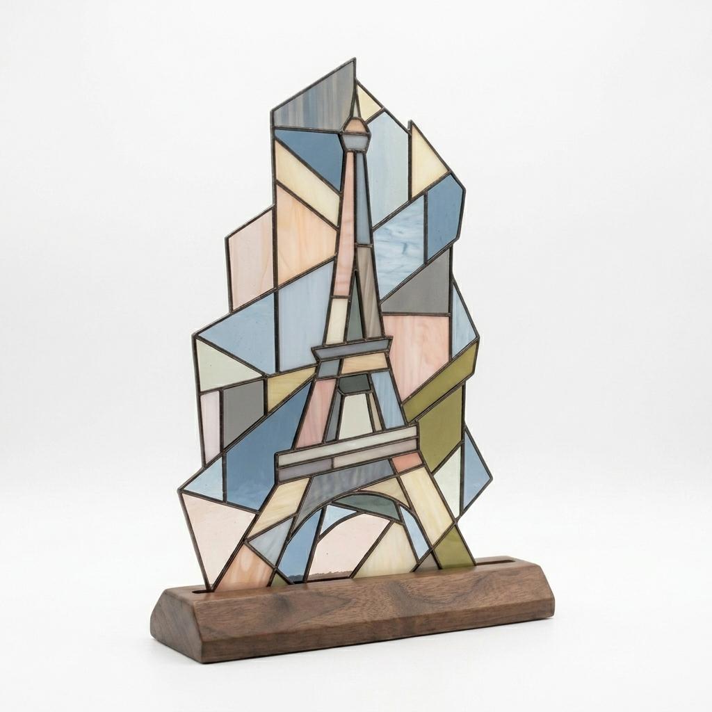 Eiffel Tower Glass Decor