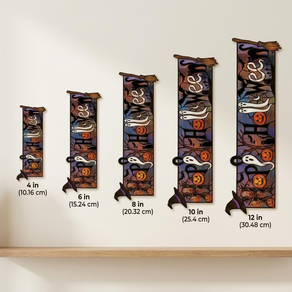 Happy Halloween Glass Suncatcher