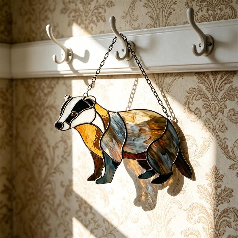 Badger Glass Suncatcher