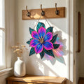 Colorful Floral Glass Suncatcher