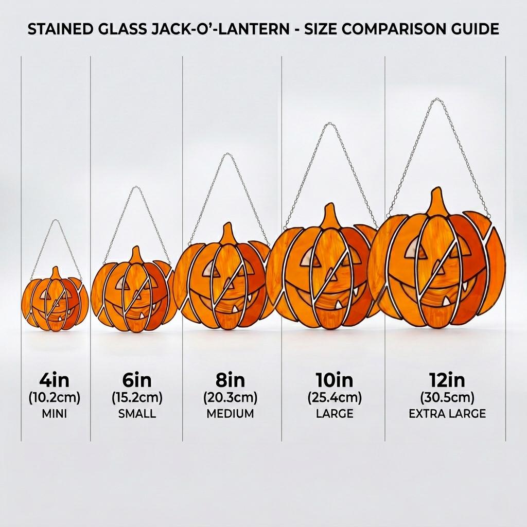 Deconstructed Pumpkin Glass Suncatcher