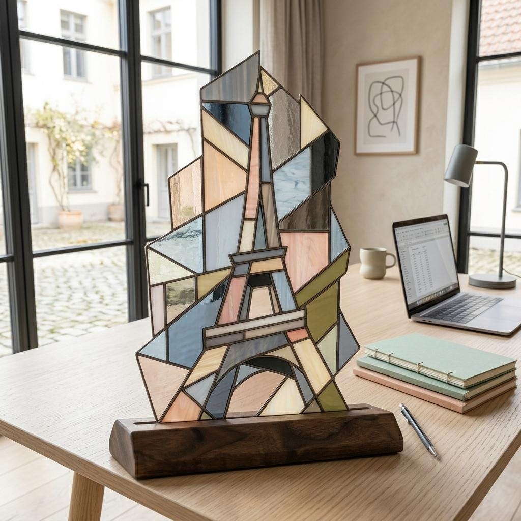 Eiffel Tower Glass Decor