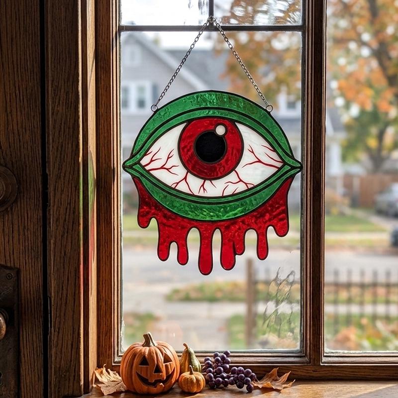 Gothic Dripping Eye Glass Suncatcher